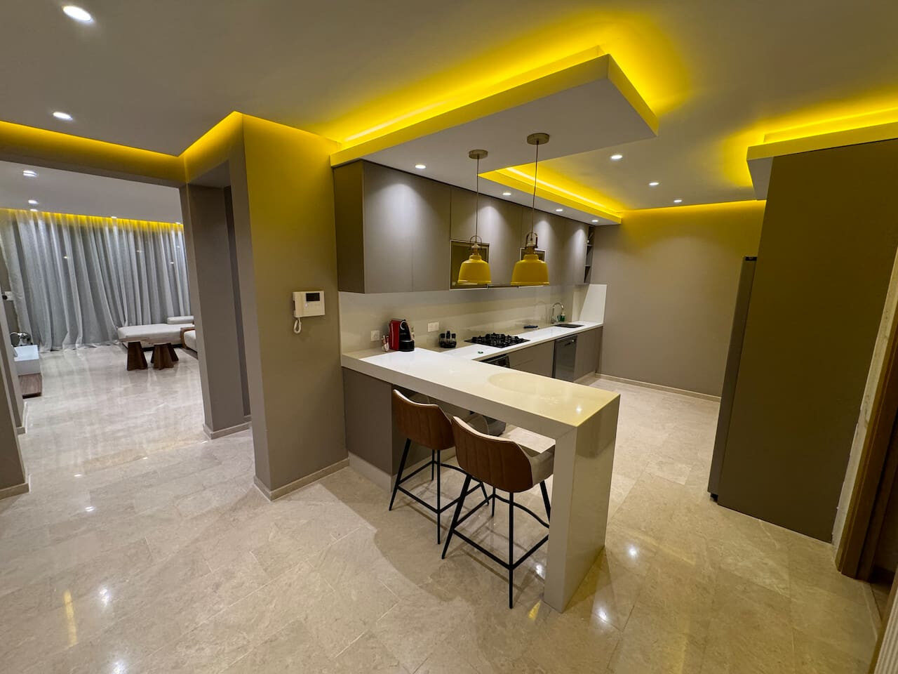 Three-Bedroom Apartment with Garden View