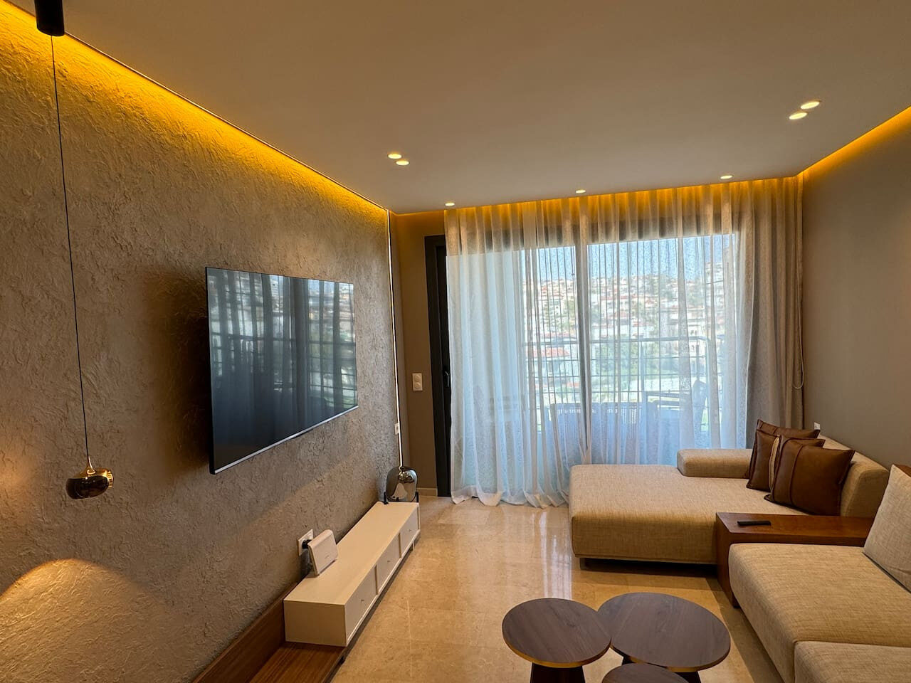 Three-Bedroom Apartment with Garden View