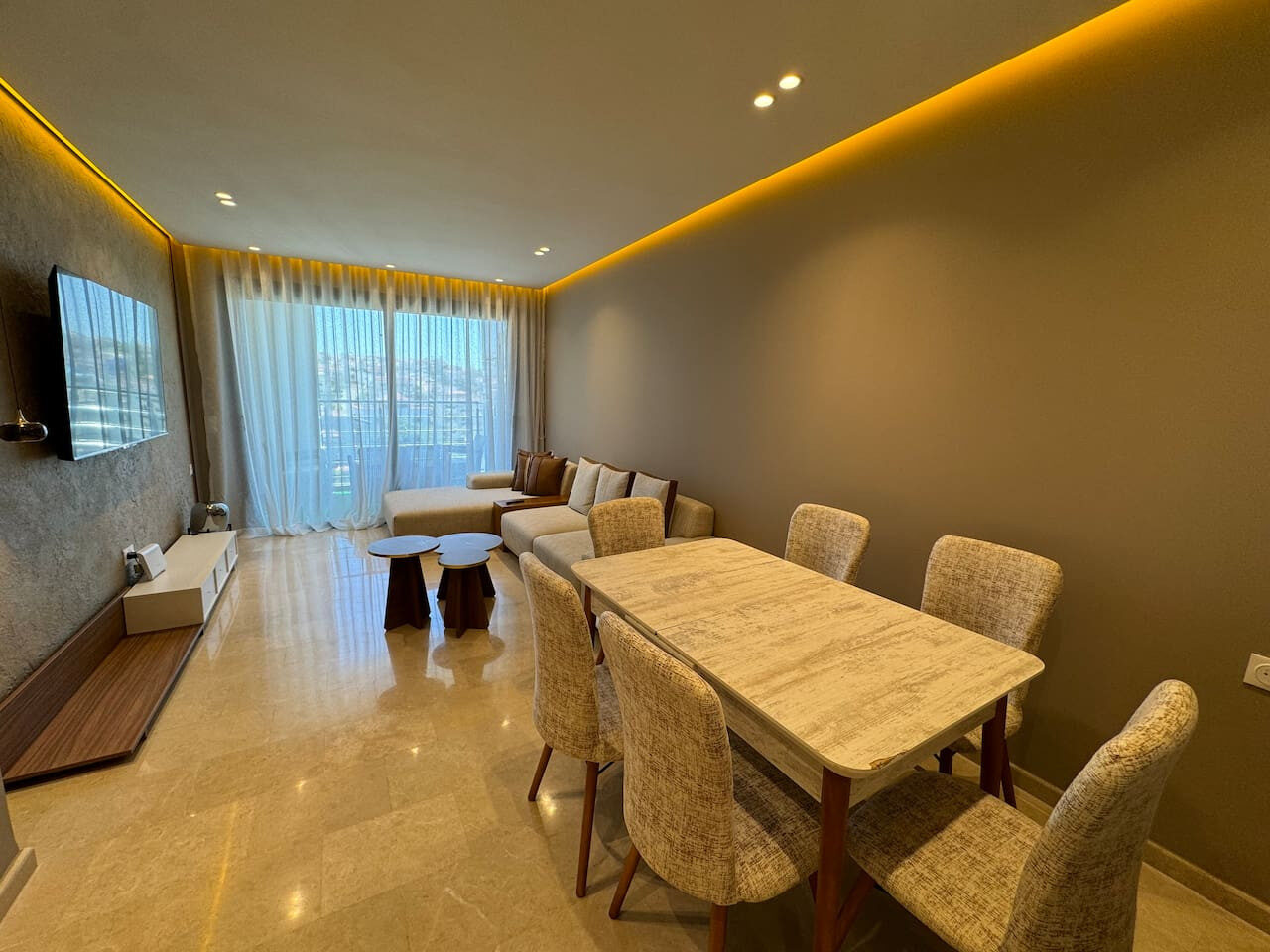 Three-Bedroom Apartment with Garden View