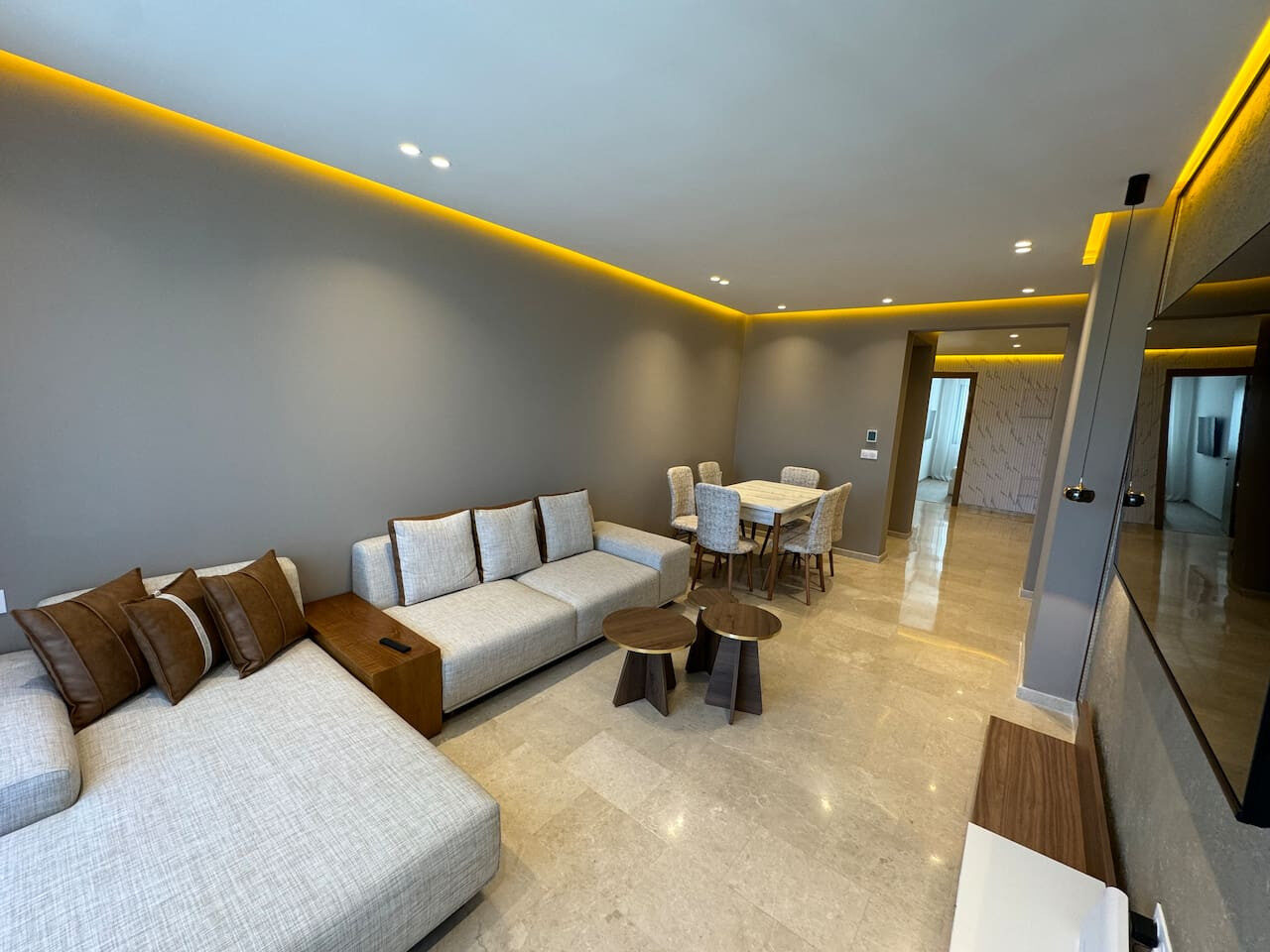 Three-Bedroom Apartment with Garden View