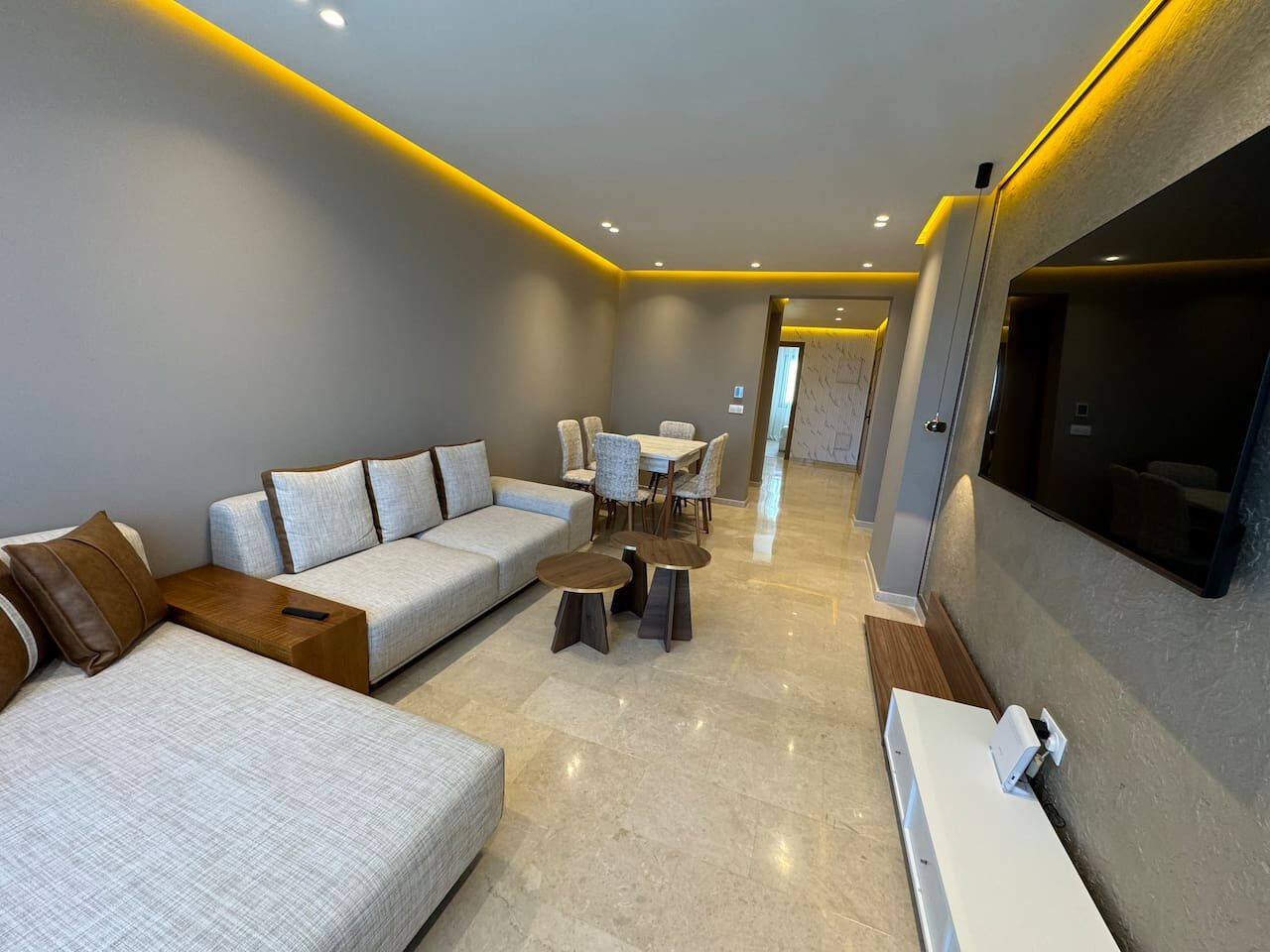 Three-Bedroom Apartment with Garden View